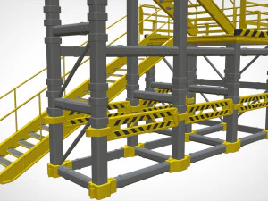 Sci-fi stairs 1 3D Model