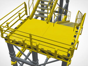 Sci-fi stairs 1 3D Model