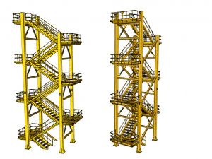 Sci-fi stairs 1 3D Model