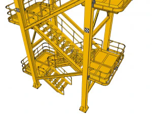 Sci-fi stairs 1 3D Model