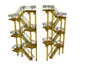 Sci-fi stairs 1 3D मॉडल