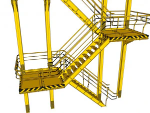 Sci-fi stairs 1 3D Model