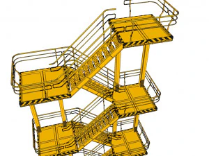 Sci-fi stairs 1 3D Model