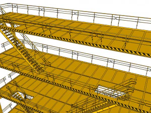 Sci-fi stairs 1 3D Model