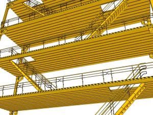 Sci-fi stairs 1 3D Model
