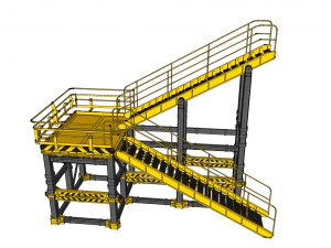 Sci-fi stairs 1 3D Model