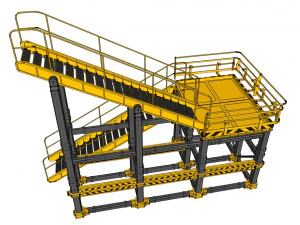 Sci-fi stairs 1 3D Model