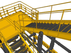 Sci-fi stairs 1 3D Model