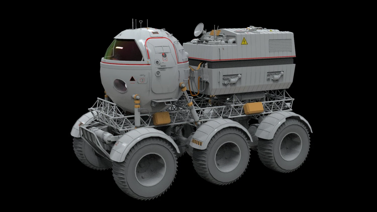 Il rover lunare di Star Cops Modello 3D .c4d .max .obj .3ds .fbx .stl .blend
