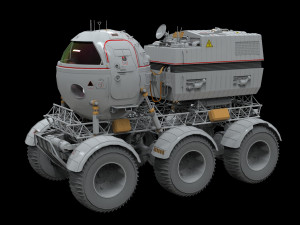 star cops moon rover 3D Model