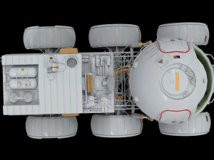 Il rover lunare di Star Cops Modello 3D