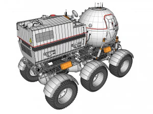 Il rover lunare di Star Cops Modello 3D