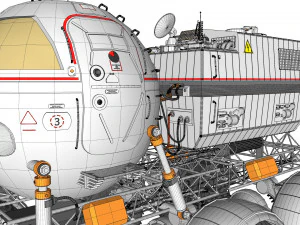 Il rover lunare di Star Cops Modello 3D
