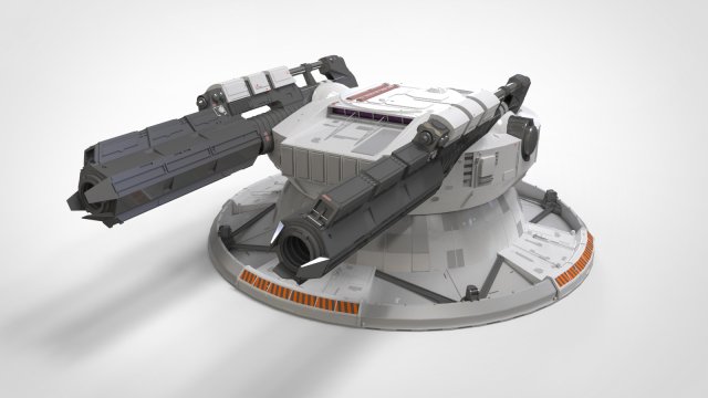 Starship troopers cannon 3D मॉडल .c4d .max .obj .3ds .fbx .stl .blend 