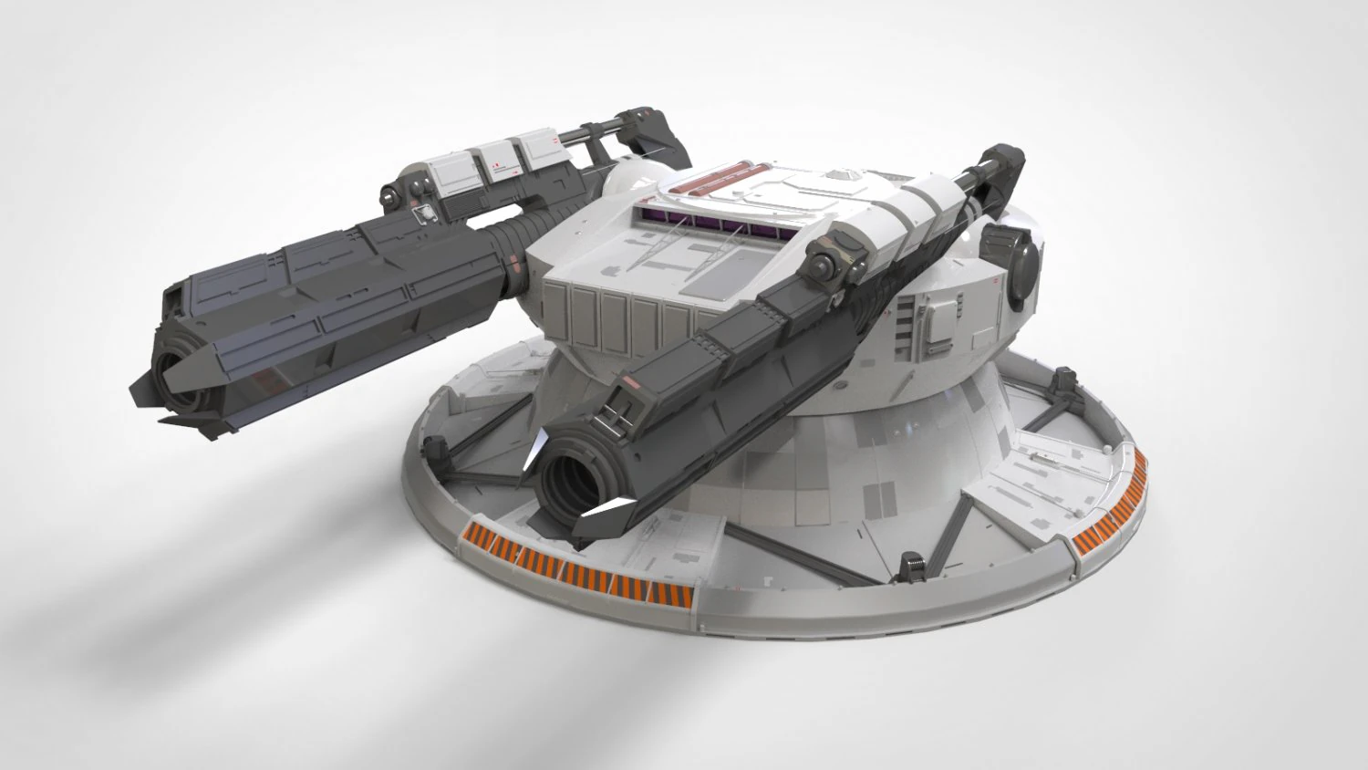 Starship troopers cannon 3D Model .c4d .max .obj .3ds .fbx .stl .blend 