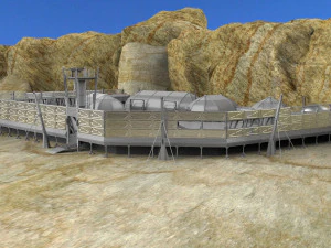 Whisky dell'avamposto dei soldati dell'astronave Modello 3D