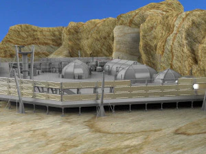 Whisky dell'avamposto dei soldati dell'astronave Modello 3D