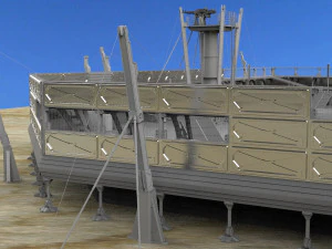 Whisky dell'avamposto dei soldati dell'astronave Modello 3D