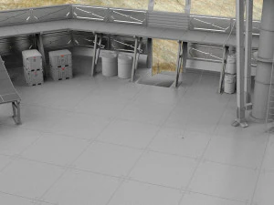 Whisky dell'avamposto dei soldati dell'astronave Modello 3D