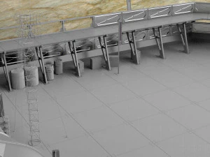 Whisky dell'avamposto dei soldati dell'astronave Modello 3D