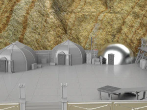 Whisky dell'avamposto dei soldati dell'astronave Modello 3D