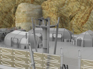 Whisky dell'avamposto dei soldati dell'astronave Modello 3D