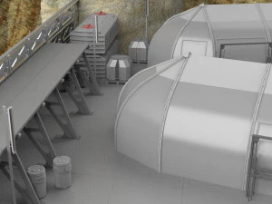 Whisky dell'avamposto dei soldati dell'astronave Modello 3D