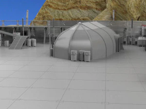 Whisky dell'avamposto dei soldati dell'astronave Modello 3D