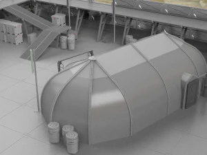 Whisky dell'avamposto dei soldati dell'astronave Modello 3D