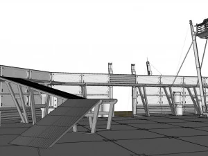 Whisky dell'avamposto dei soldati dell'astronave Modello 3D