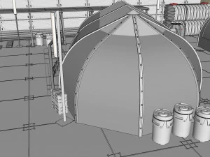 Whisky dell'avamposto dei soldati dell'astronave Modello 3D