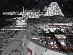 Starship troopers lunar base 3D Model