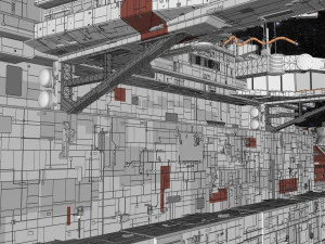 Starship troopers lunar base 3D Model