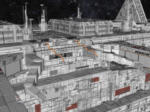 Starship troopers lunar base 3D Model