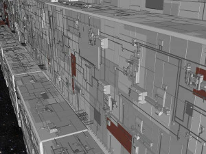 Starship troopers lunar base 3D Model
