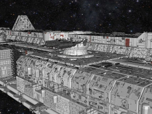 Starship troopers lunar base 3D Model