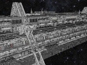 Starship troopers lunar base 3D Model