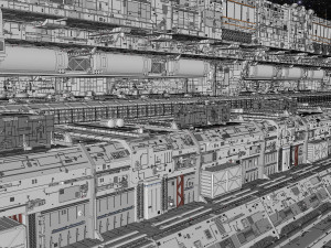 Starship troopers lunar base 3D मॉडल