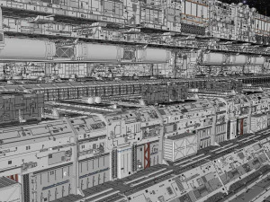 Starship troopers lunar base 3D Model
