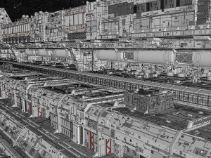 Starship troopers lunar base 3D मॉडल