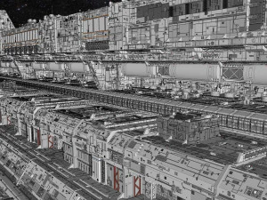 Starship troopers lunar base 3D Model
