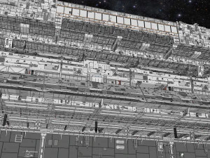 Starship troopers lunar base 3D Model