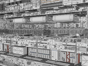 Starship troopers lunar base 3D Model