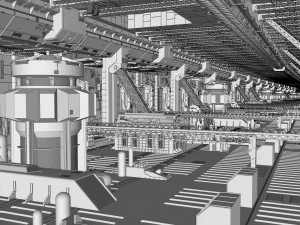 Starship troopers lunar base 3D Model