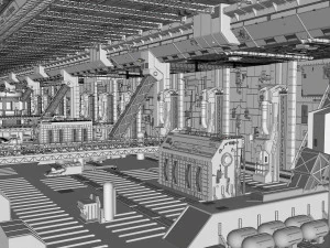 Starship troopers lunar base 3D Model