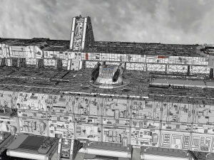 Starship troopers lunar base 3D Model