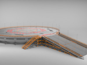 Sci-fi landing platform 4 Modelo 3D