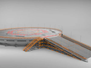 Sci-fi landing platform 4 3D Model