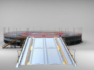 Sci-fi landing platform 4 Modelo 3D