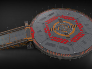 Sci-fi landing platform 4 Modelo 3D